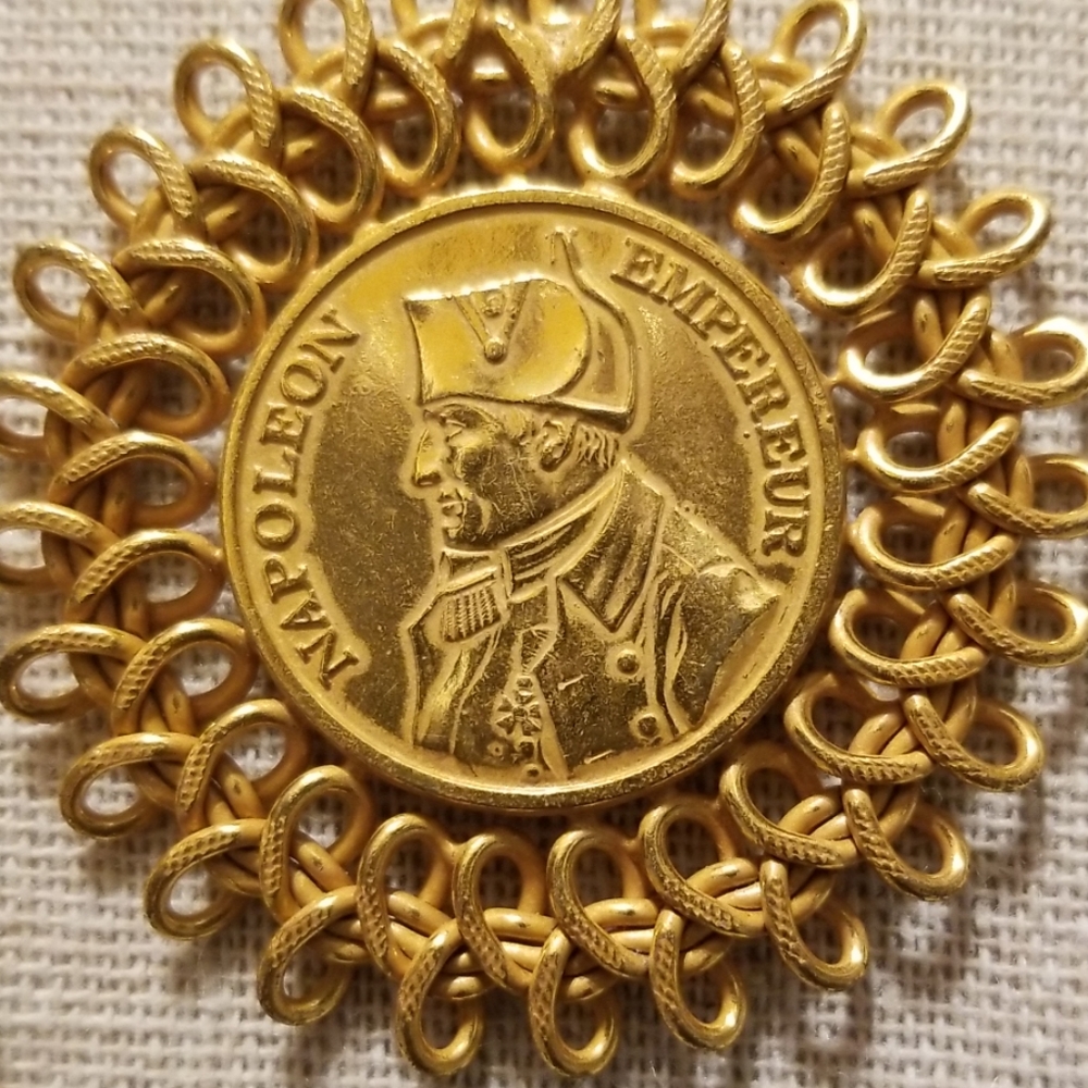 Miriam Haskell 2 layer 26"" Coin Necklace - Picture 3 of 4